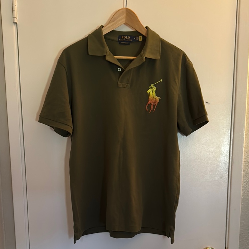 Polo by Ralph Lauren Green Polo Shirt with Iconic Logo